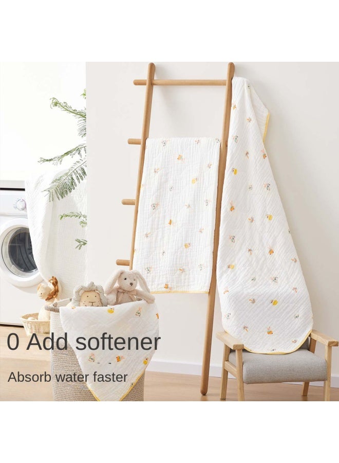 القطن الخالص 【موصى به من قبل Guo Jingjing】منشفة شاش سميكة دافئة 100% قطن ب8 طبقات، لفافة استحمام ناعمة للأطفال - Image 4