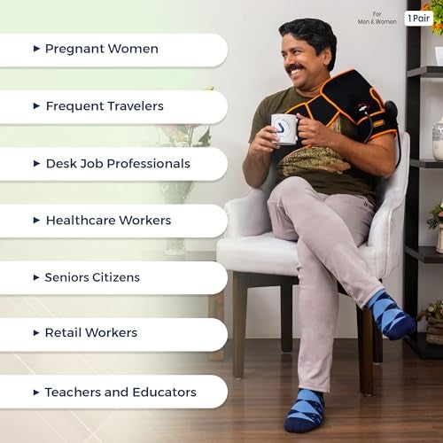 Sorgen Cotton Compression Socks for Men & Women - Travel Compression Socks, Corporate Socks, Health socks, Leg Pain Socks, Flight Socks (Argyle_Small) - Image 3