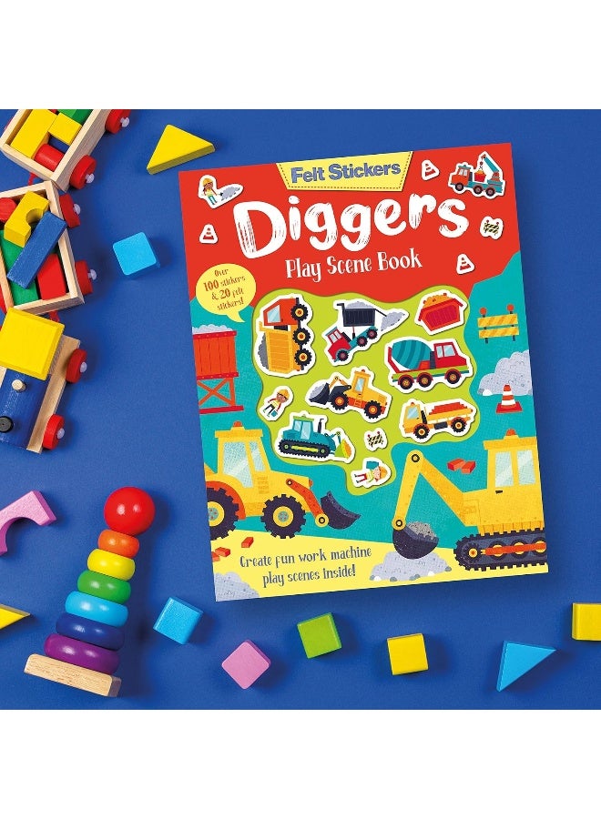 Felt Stickers Diggers Play Scene Book - Image 2