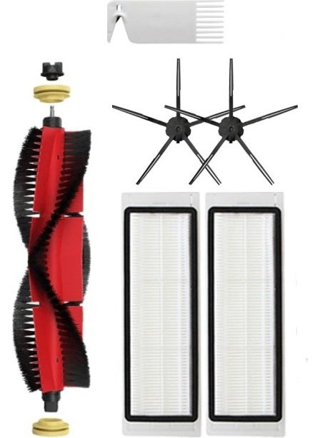 robotyedek - Roborock S6 Maxv Black Robot Vacuum Cleaner Compatible Brush and Filter Set - Image 1
