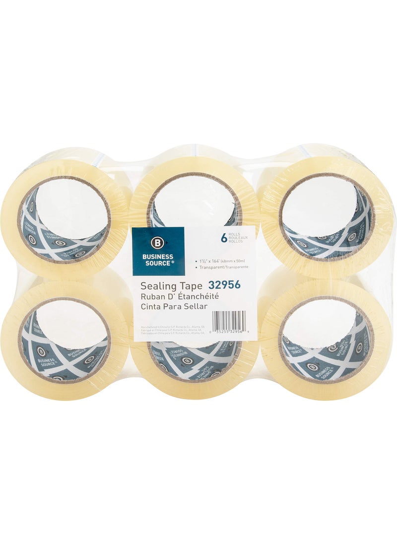 Business Source Business Source Heavyweight Package Sealing Tape , Clear (pack of 6) 
