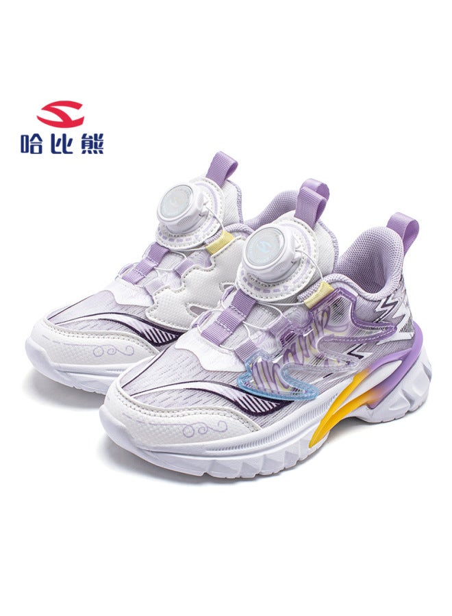 Habi Bear Mesh Spring Girls Rotating Buckle Double Mesh Sneaker Casual Joker Soft Bottom Running Shoes A Generation Of Hair