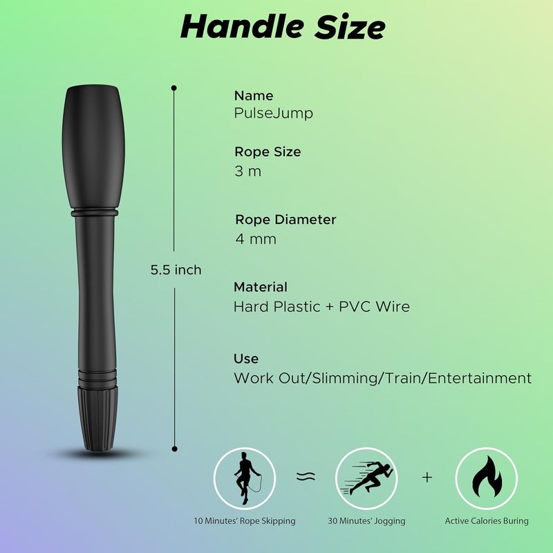 PULSEIT Adjustable Skipping Rope for Men & Women | Speed Jump Rope for Cardio, Weight Loss, Fitness & CrossFit | Tangle-Free, Lightweight & Durable – Ideal for Home & Gym Workouts - Image 4