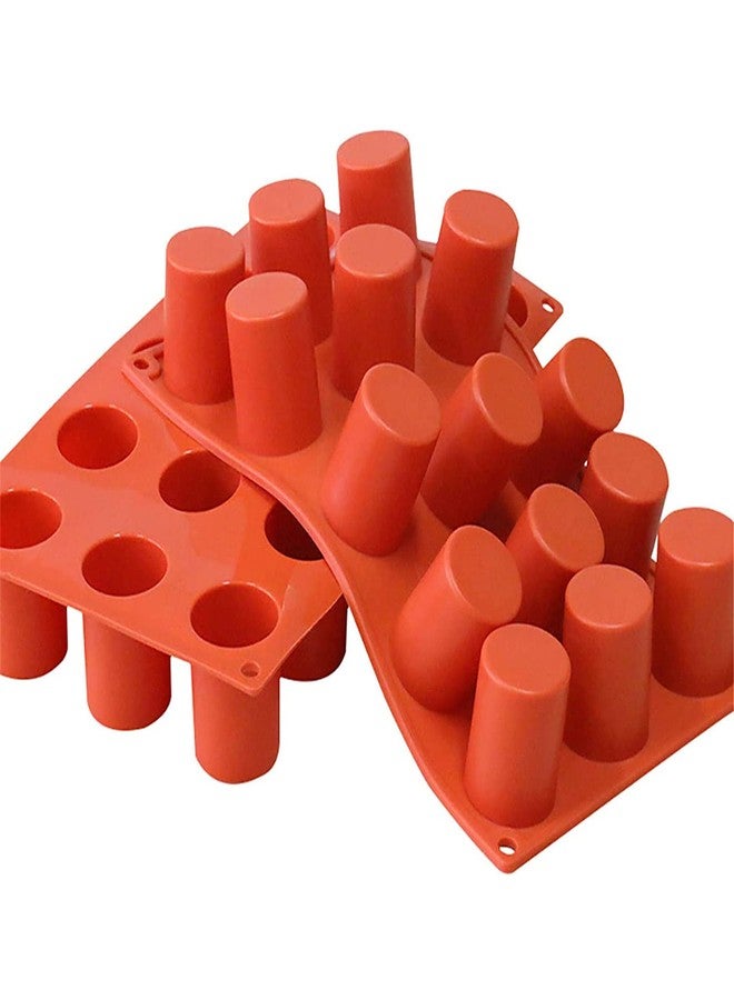 TOPYS 15 Cavities Cylindrical Fondant Silicone Mold DIY Cylinder Pastry Cupcake Jelly Mousse Pan Pudding Muffin Chocolate Making Supplies Cookie Shot Moluds For Baking - Image 4
