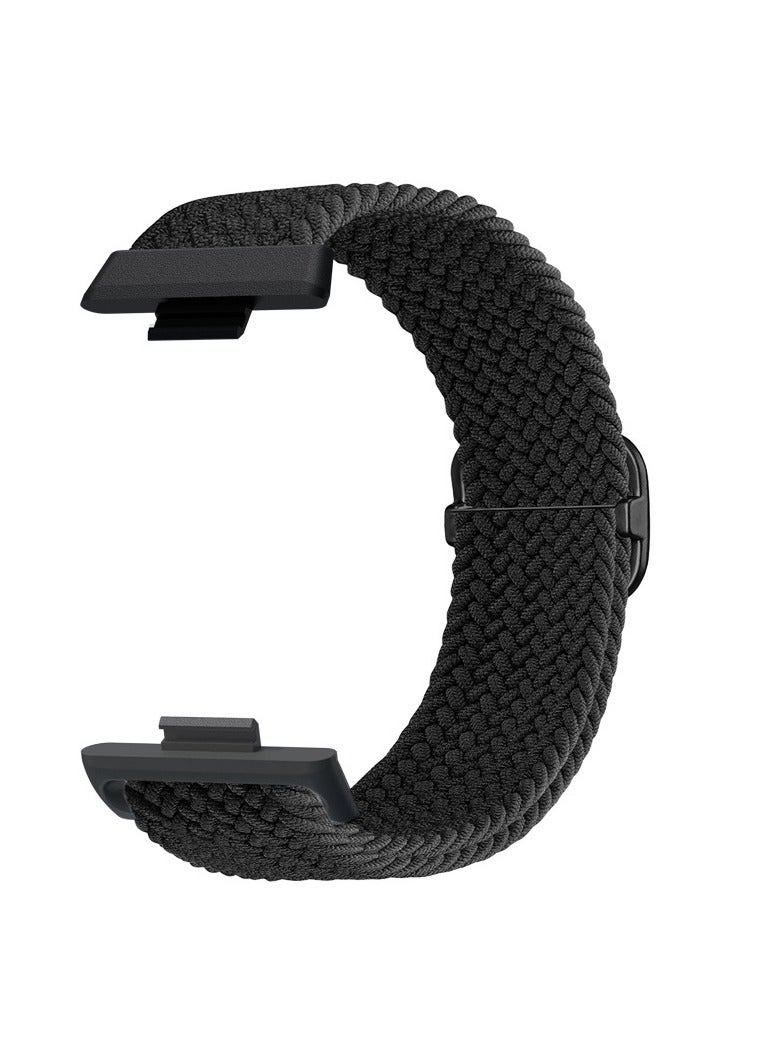 Woven Nylon Strap Replacement for Huawei Watch Fit 4 Pro/Fit 4/Fit 3,Adjustable Breathable Sport Straps,Black - Image 2
