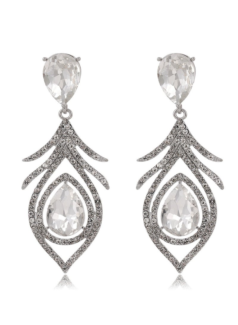 CIMIA Women's fashion crystal earrings. - Image 1