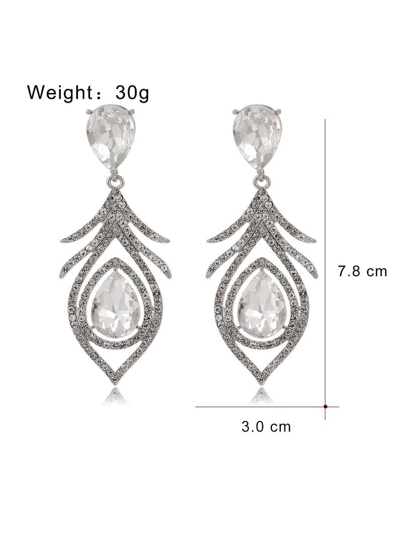 CIMIA Women's fashion crystal earrings. - Image 2