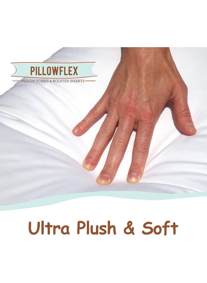 PILLOWFLEX Pillowflex Synthetic Down Pillow Insert  19x19 Down Alternative Ultra Soft Throw Pillow Couch Sham Bed Sleeping Accent Pillow  1 Decorative Accent Form  - Image 5