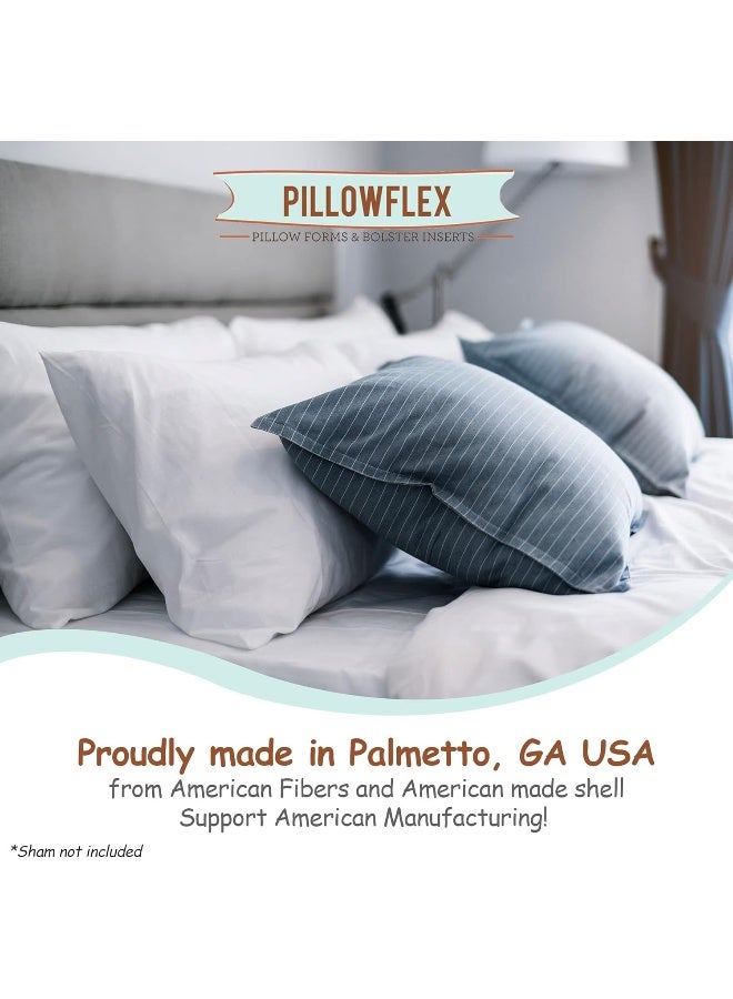 PILLOWFLEX Pillowflex Synthetic Down Pillow Insert  19x19 Down Alternative Ultra Soft Throw Pillow Couch Sham Bed Sleeping Accent Pillow  1 Decorative Accent Form  - Image 2