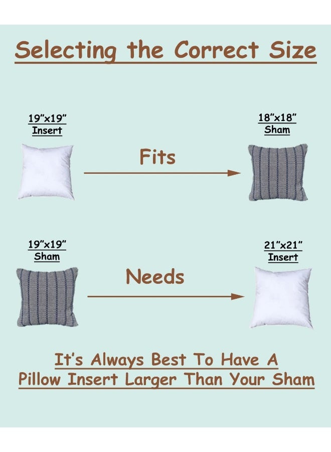 PILLOWFLEX Pillowflex Synthetic Down Pillow Insert  19x19 Down Alternative Ultra Soft Throw Pillow Couch Sham Bed Sleeping Accent Pillow  1 Decorative Accent Form  - Image 3