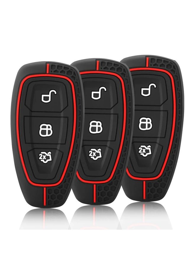 Black Silicone Key Fob Cover for Ford Kuga Focus Fiesta Mondeo C Max Galaxy Transit - Image 2