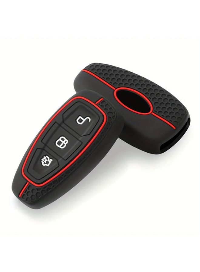 Black Silicone Key Fob Cover for Ford Kuga Focus Fiesta Mondeo C Max Galaxy Transit - Image 3