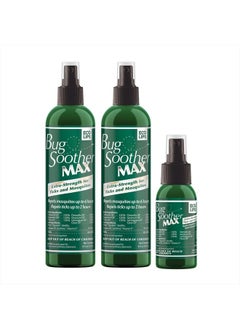 Bug Soother MAX - Extra Strength Natural Gnat, Tick, and Mosquito Repellent, 2 Pack 8 fl oz w/Free 1 oz. DEET-Free Bug Spray Deterrent - Safe for Adults & Environment - Made in USA  - Image 1