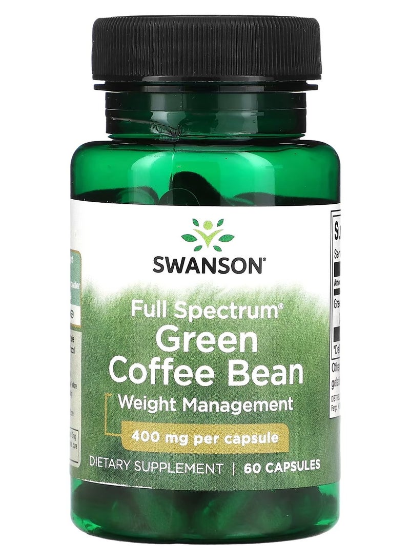 SWANSON Full Spectrum Green Coffee Bean 400 mg 60 Capsules - Image 1