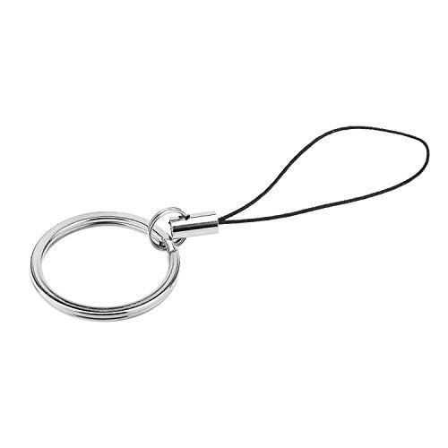 Sunmns Split Key Chain Rings with Nylon Lanyards Cord for USB Flash Drive, MP3, MP4, Key Finder and ID Card Badge, 30 Pack - Image 2