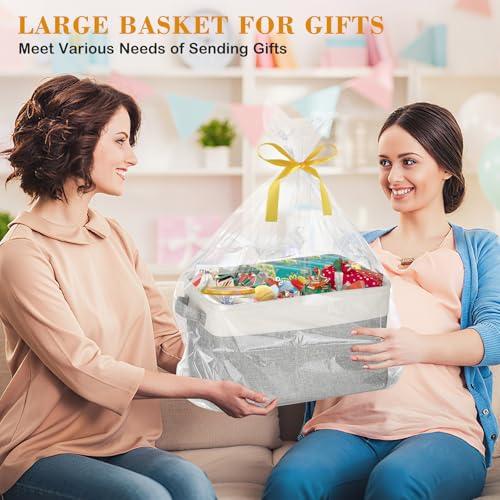 Lukeline Storage Baskets with Gift Bags and Ribbons 155X 116 X 94 Storage Basket Gifts Empty for Nursery Living Room Shelves Shower Gift Decorative Baskets for Organizing Style 1 - Image 3