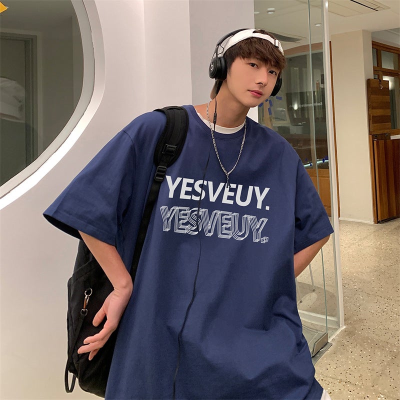 220G Heavy Short Sleeve T-Shirt Men'S Trendy Brand Fashion Loose Cotton Half Sleeve Oversize American High Street T-Shirt - Image 5