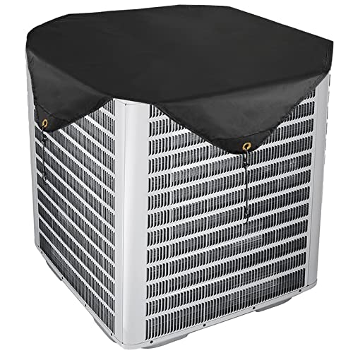 Pusonor Air Conditioner Covers for Outside Units Central AC Cover for Outdoor Unit Heavy Duty WaterResistant Top Cover 32 x 32 Inch Black - Image 1