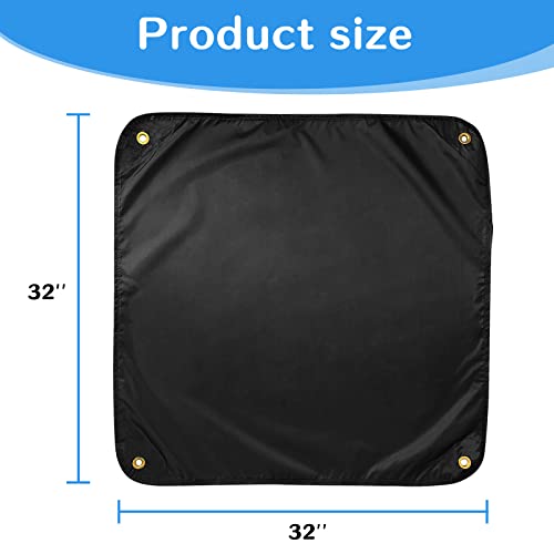 Pusonor Air Conditioner Covers for Outside Units Central AC Cover for Outdoor Unit Heavy Duty WaterResistant Top Cover 32 x 32 Inch Black - Image 3