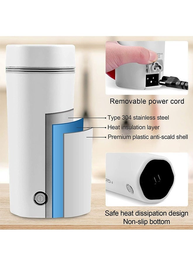 Garlo Portable Electric Kettle for Travel, Travel Kettle Electric Small Stainless Steel, Portable Fast Water Boiler Automatic Shut-Off 350ML Mini Cup.  - Image 4