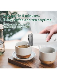 Garlo Portable Electric Kettle for Travel, Travel Kettle Electric Small Stainless Steel, Portable Fast Water Boiler Automatic Shut-Off 350ML Mini Cup.  - Image 5