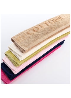 COTTONIL Pack Of 6 Cotton Bath Towels Size 100x50 Cm  - Image 2