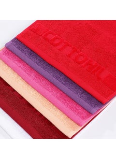 COTTONIL Pack Of 6 Cotton Bath Towels Size 100x50 Cm  - Image 4