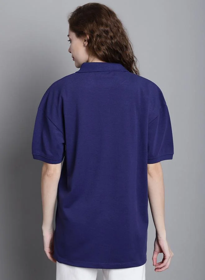 ستايلي Navy Blue Short Sleeve Polo T-Shirt By Door74