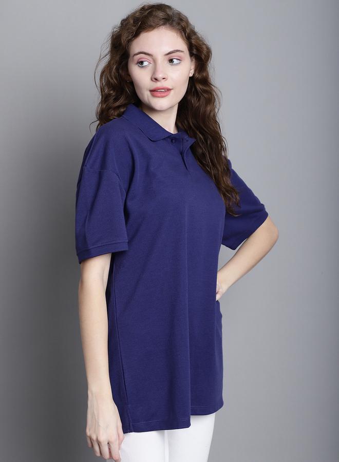 تايك تو تي شيرت بولو بأكمام قصيرة أزرق داكن من دور - Image 4