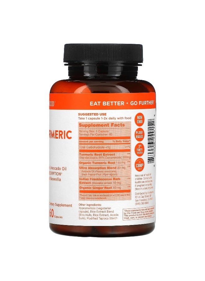 Further Food Further Food, Premium Curcumin Turmeric, Maximum Strength, 500 mg, 60 Capsules  - Image 2