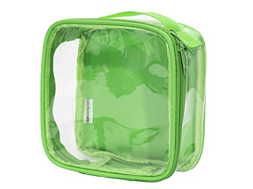 EzPacking Clear TSA Approved 3-1-1 Travel Toiletry Bag for Carry On / Quart Size Transparent Liquids Pouch for Airport Security / Reusable See Through Vinyl & PVC Plastic Organizer for Men and Women (Green) - Image 1