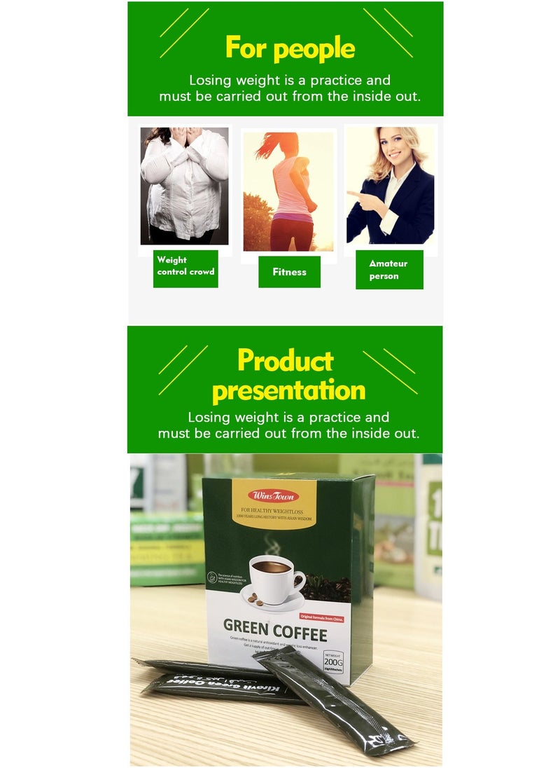 Wins Town L-carnitine slimming coffee, green coffee for weight loss, one cup before exercise, one cup before meals  - Image 4