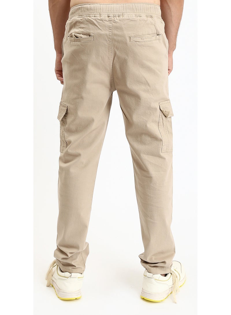 RAVIN Stone Utility Drawstring Cargo Trousers - Image 2