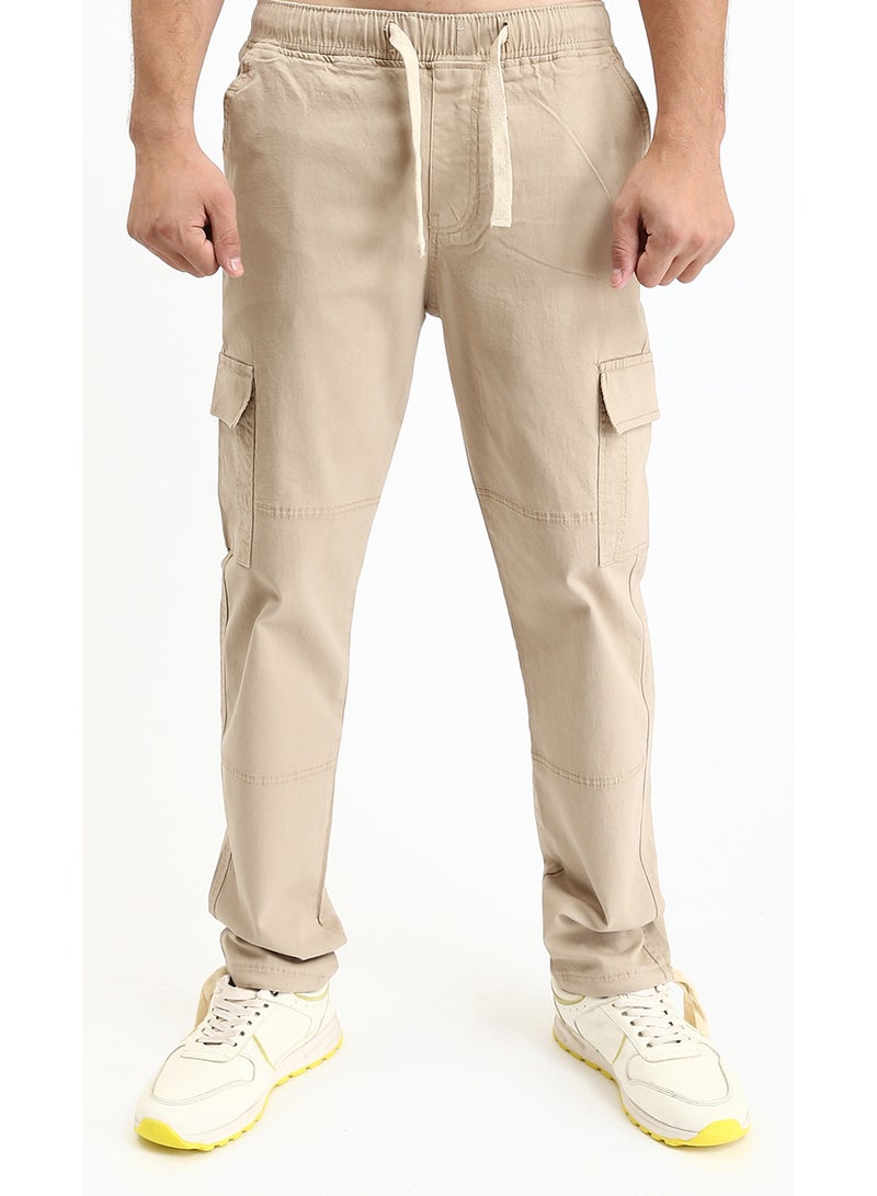 RAVIN Stone Utility Drawstring Cargo Trousers - Image 1