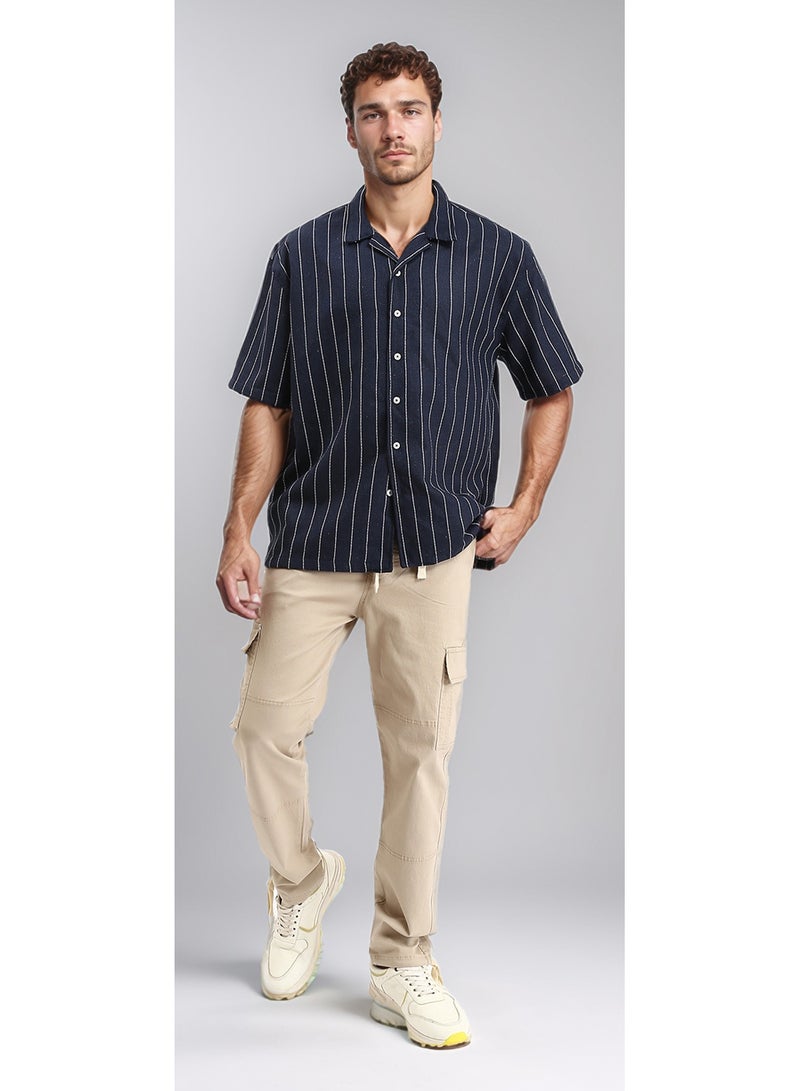 RAVIN Stone Utility Drawstring Cargo Trousers - Image 5
