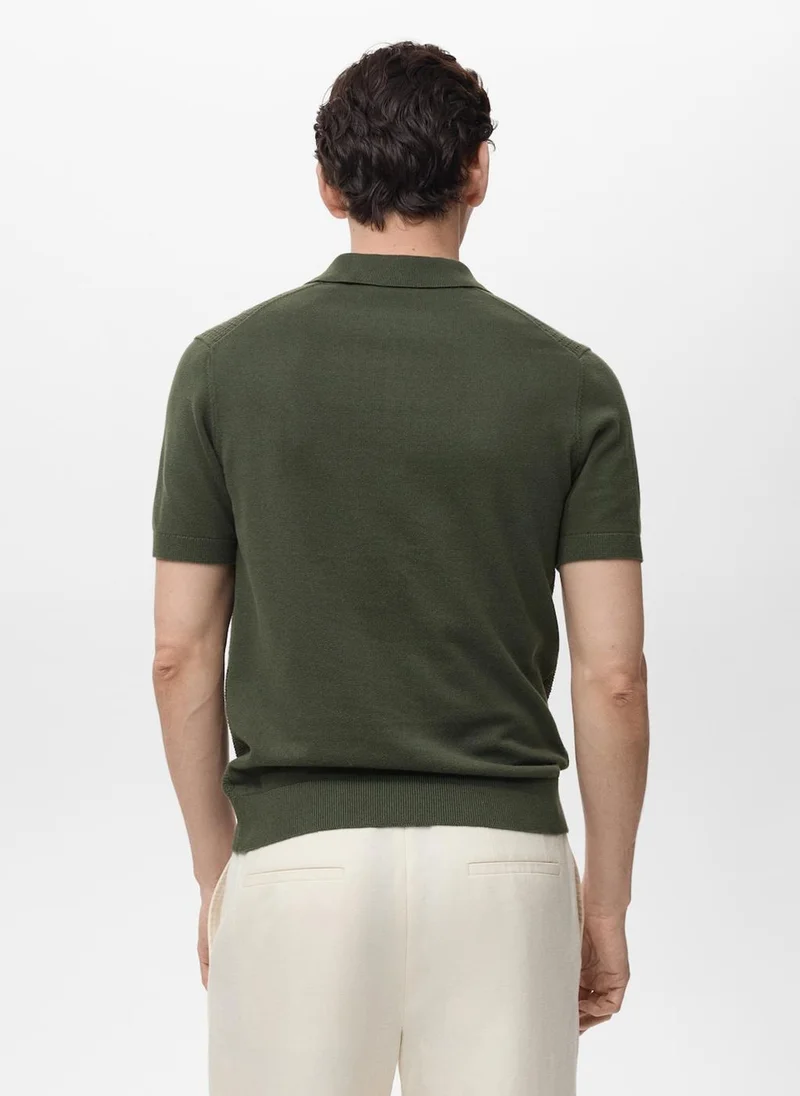 Mango Man Openwork Polo