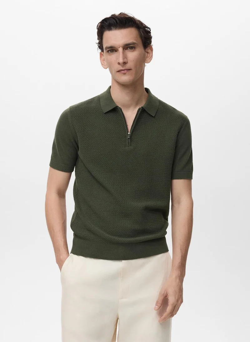 Mango Man Openwork Polo