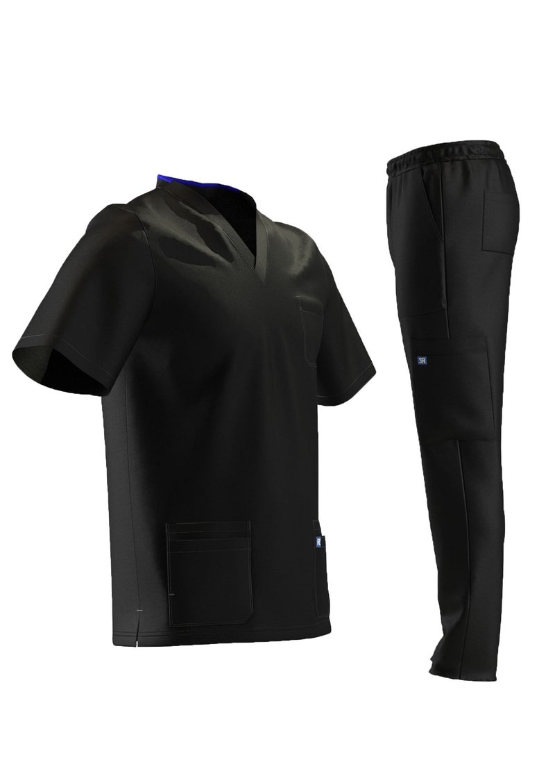 RZ The ideal choice for medical professionals is a medical scrub from RZ for men, in black.  - Image 2