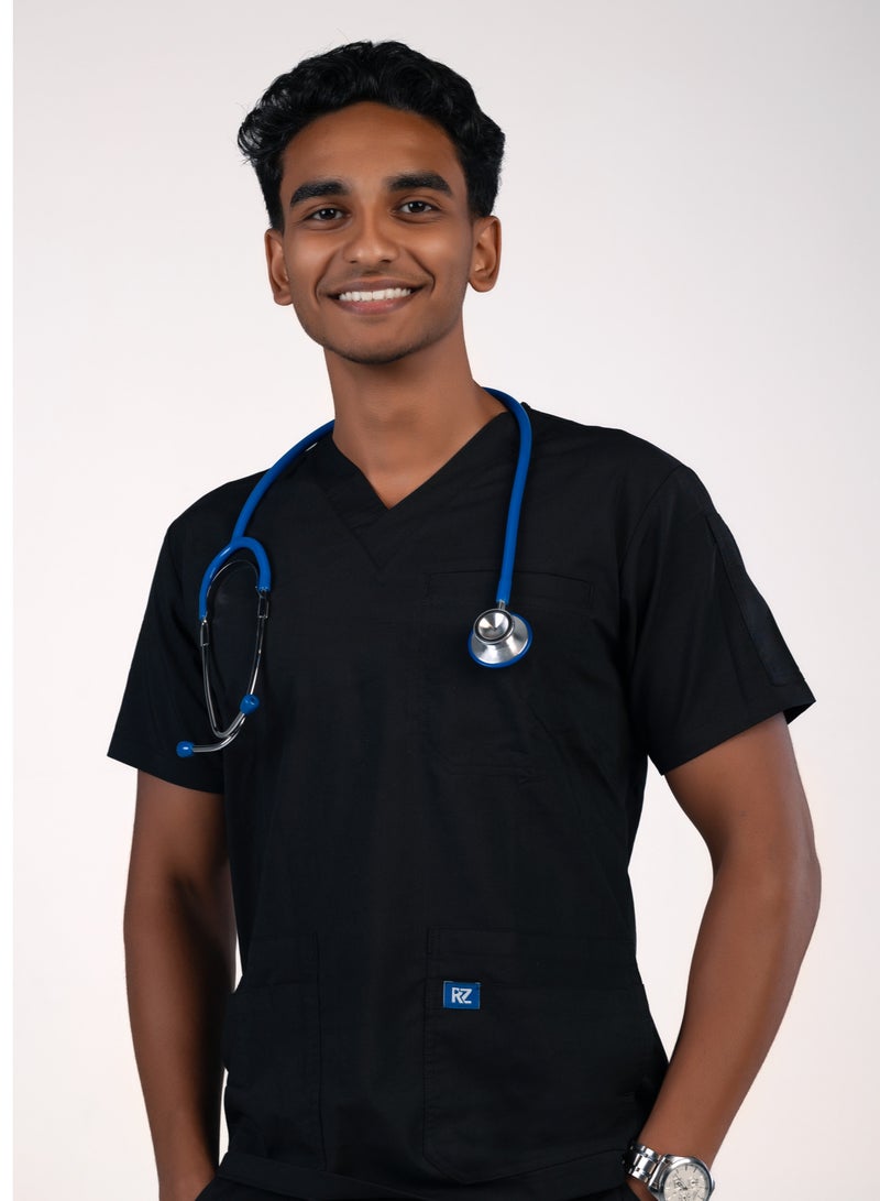 RZ The ideal choice for medical professionals is a medical scrub from RZ for men, in black.  - Image 3