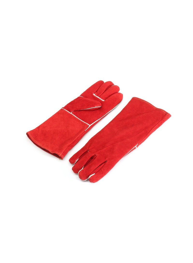 GGOOT Woodburner Gloves Long Lined Welders Gauntlets Fire High Temperature Stove Protection Welding Gloves  - Image 4