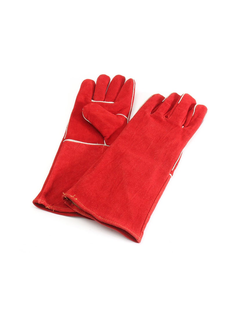GGOOT Woodburner Gloves Long Lined Welders Gauntlets Fire High Temperature Stove Protection Welding Gloves  - Image 2