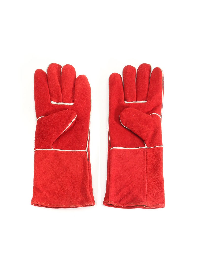 GGOOT Woodburner Gloves Long Lined Welders Gauntlets Fire High Temperature Stove Protection Welding Gloves  - Image 1