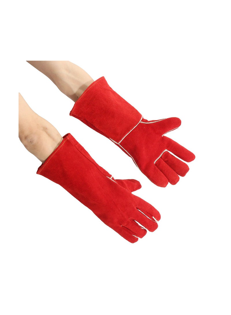 GGOOT Woodburner Gloves Long Lined Welders Gauntlets Fire High Temperature Stove Protection Welding Gloves  - Image 5