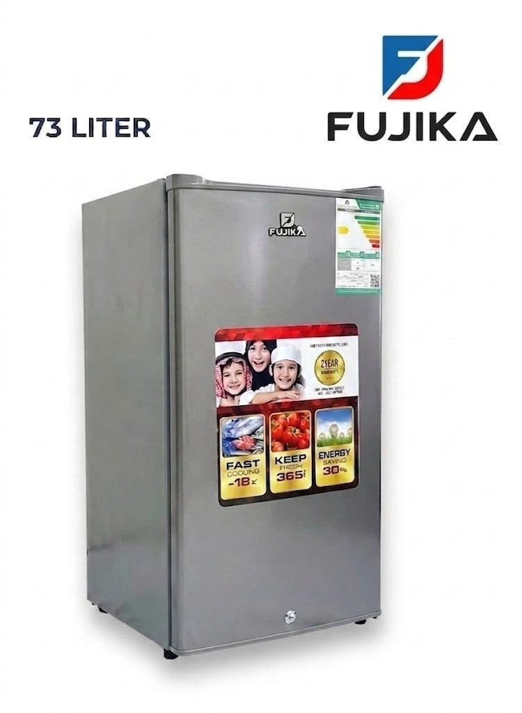 FUJIKA Single Door Refrigerator - 2.6 Cubic Feet - 73 Liters - Silver - FJK-300R - Image 1