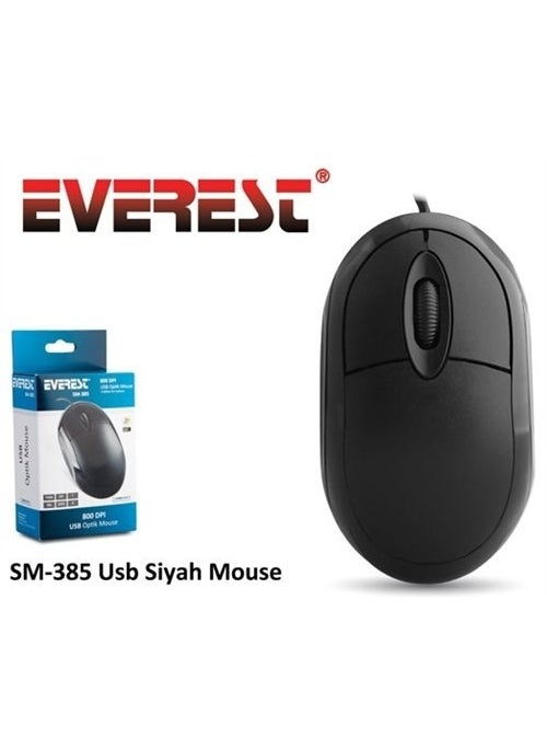 Everest SM-385 Wired Black Mouse  - Image 4