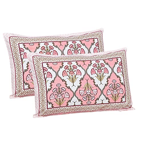 Texstylers Pure Cotton 82x94 Inches Jaipuri Print Queen Size Bedsheet with 2 Pillow Covers,Soft Feel_05 - Image 2