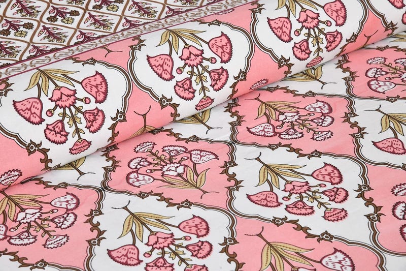 Texstylers Pure Cotton 82x94 Inches Jaipuri Print Queen Size Bedsheet with 2 Pillow Covers,Soft Feel_05 - Image 4