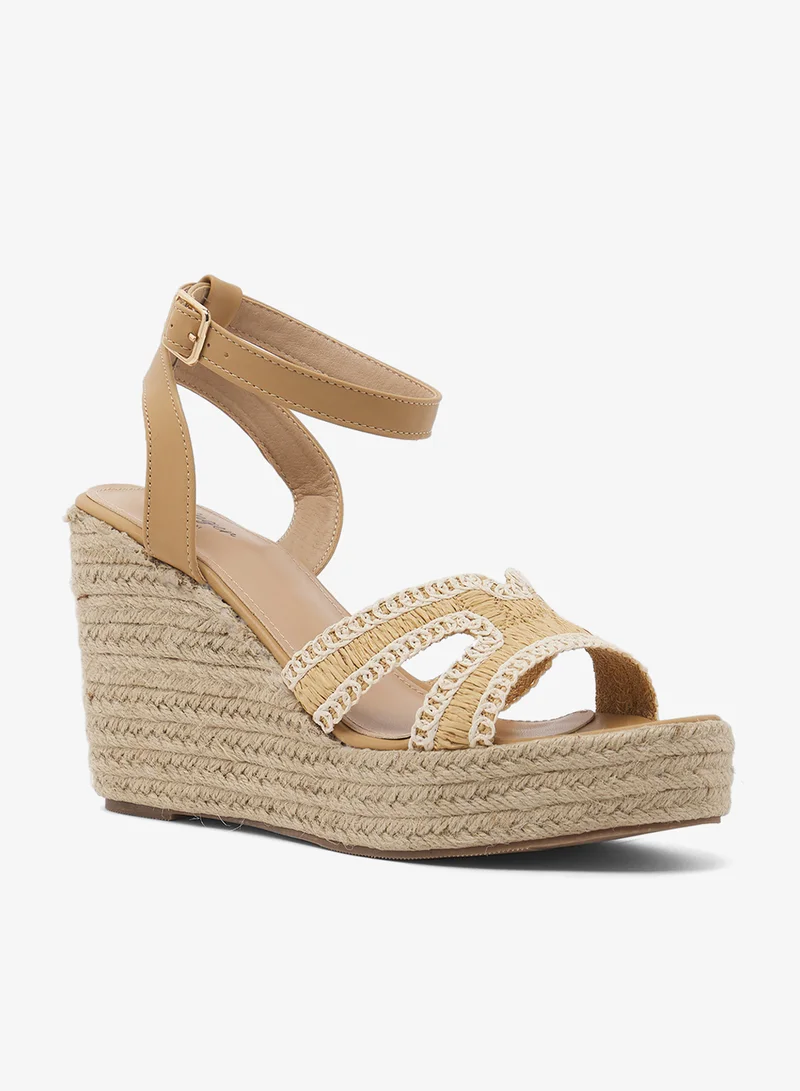 جينجر Ankle Strap Wedge Sandals