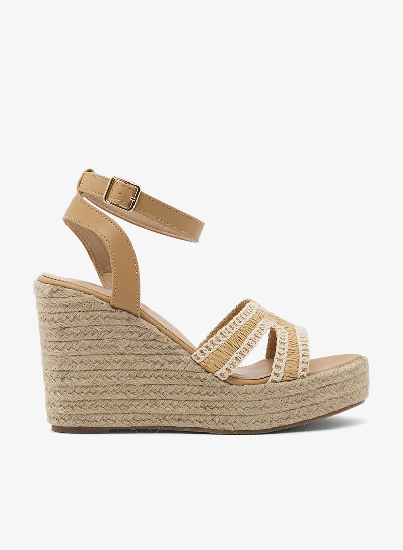 جينجر Ankle Strap Wedge Sandals