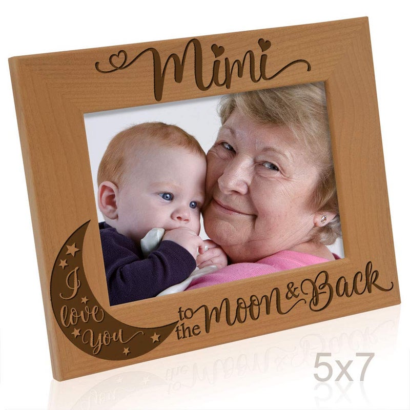 كيت بوش Kate Posh - Mimi I Love You to the Moon و Back محفورة على إطار صورة الخشب الطبيعي. - Image 3